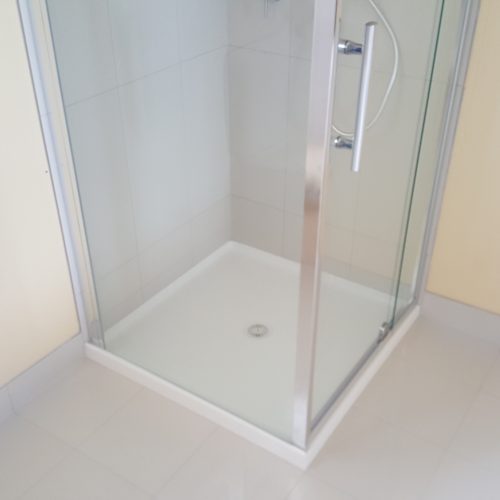 Polymarble shower base